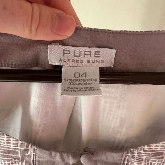 ALFRED SUNG Pure Gray Patterned Top - Picture 3 of 7